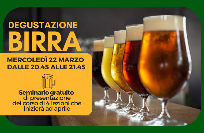 Corso degustazione birra - Seminario di presentazione - PuntoCerchiate