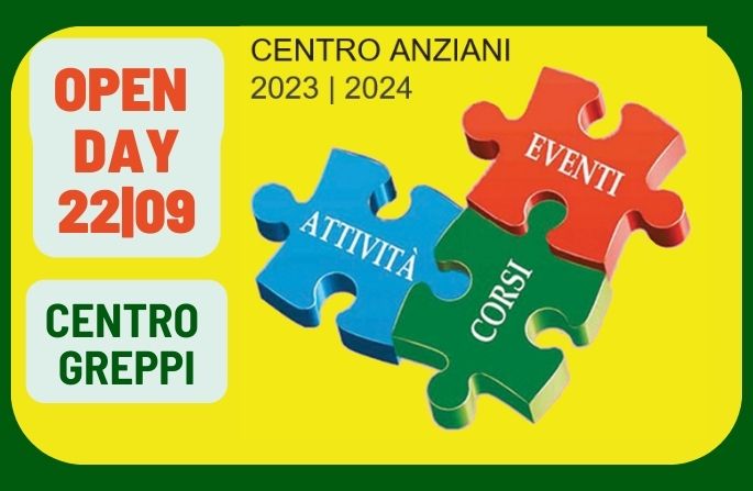  Centro Anziani - Open Day Corsi e attività - 22 settembre 