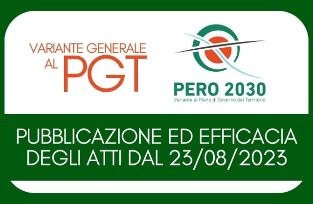 Variante al PGT: pubblicazione ed efficacia degli atti dal 23/08/2023